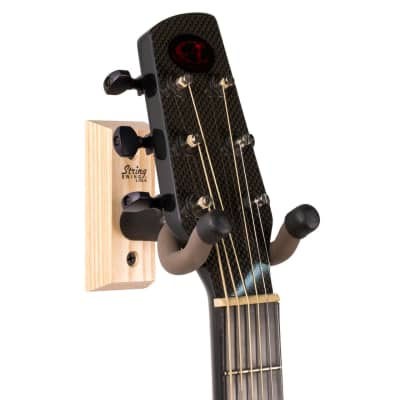 String Swing Hardwood ASH Guitar Hanger Wall Mount for Acoustic & Electric Guitars image 4