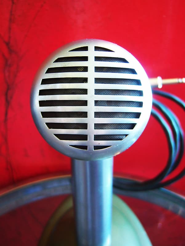 Vintage 1940's Astatic DNHZ dynamic microphone Hi Z harp mic w accessories  Ham Radio JT30 T-3 Omar Bradley # 3