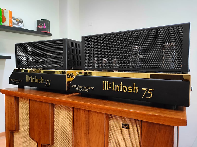McIntosh MC 75 POWER AMPS 60th ANNIVERSARY GOLD LIMITED EDITION  			