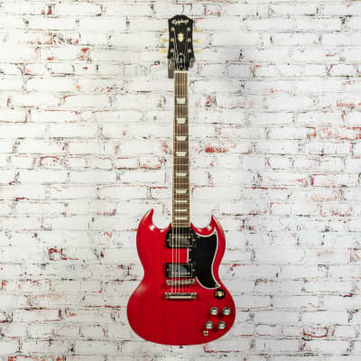 Epiphone '61 SG Les Paul Standard Reissue Electric Guitar, Flat Cherry w/ Original Case x7985 (USED) image 2