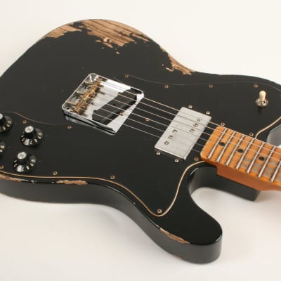 Fender Custom Shop Limited Edition '70s Tele Custom Heavy Relic Aged Black CZ568243 image 3