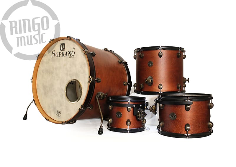 Le Soprano Pro Vintage Birch 24 - 10 - 13 - 16 4pcs Made in Italy 2018  Satin Mahogany