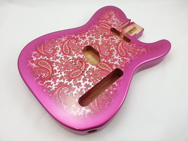 Allparts Pink Paisley Finished Replacement Body for Fender Telecaster 68 69 Reverb Italia