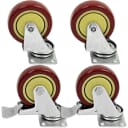 (4) SWIVEL 4" CASTERS  2 Locking & 2 Non-Locking Wheels