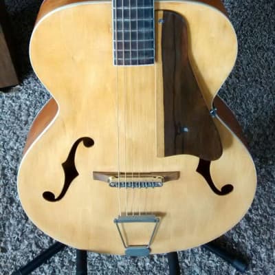 Vintage Refretted 1960s Archtop Silvertone Natural image 3