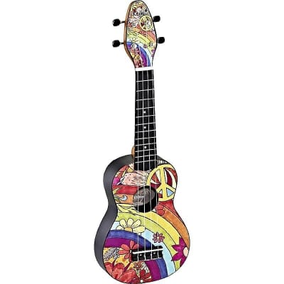 Ortega Keiki Designer Series Ukulele Soprano Peace '68 K2-68 w