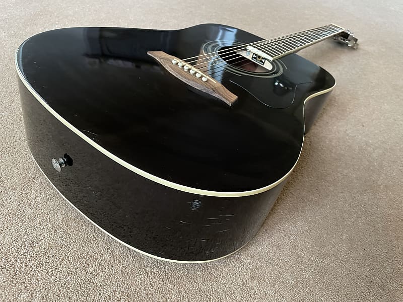 Ibanez V70 bk 2y 01 black acoustic guitar Reverb