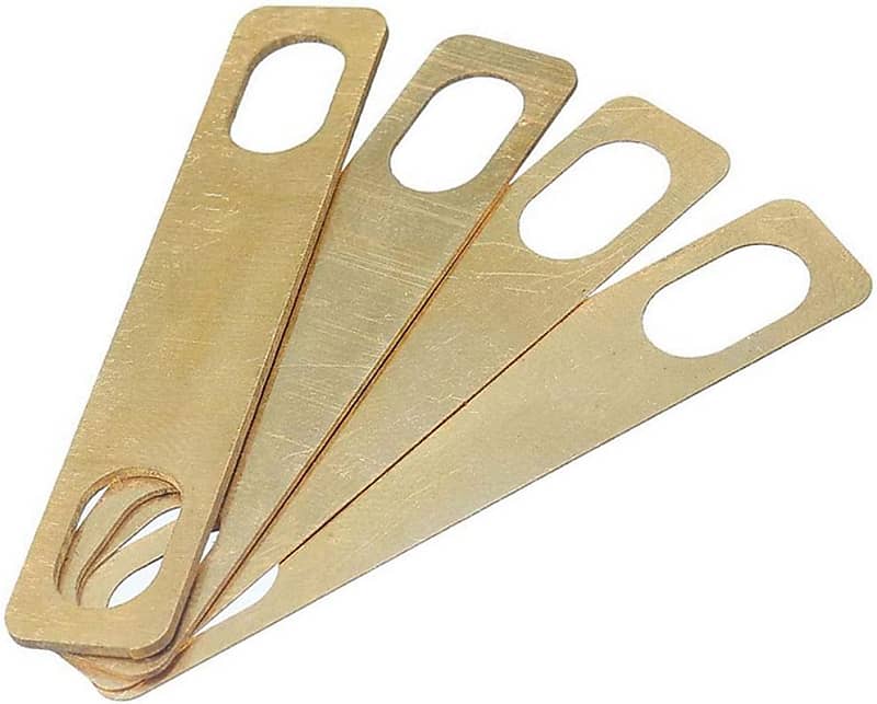 Tzong 4pcs Guitar Neck Shims 0.2mm 0.5mm 1mm Thickness Brass Reverb