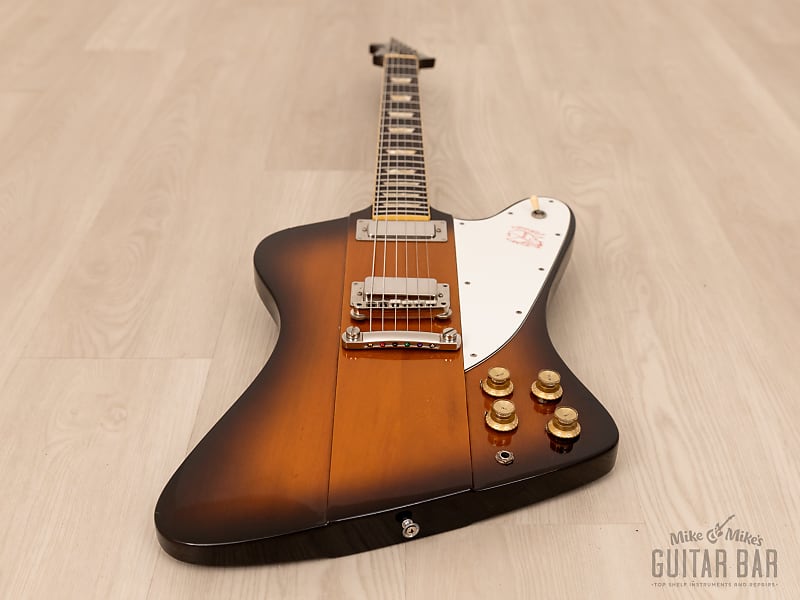 1980s Burny Firebird V Vintage Electric Guitar w/ Banjo Tuners