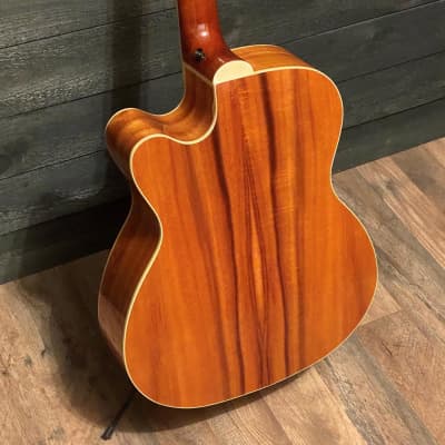 Samick OM-12CE Koa Greg Bennett Orchestra Acoustic Electric Guitar image 3