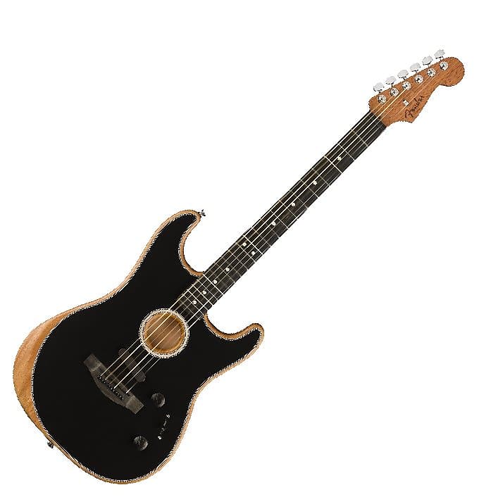 CHITARRA ACUSTICA FENDER American Acoustasonic Stratocaster Ebony Fingerboard Black image 1