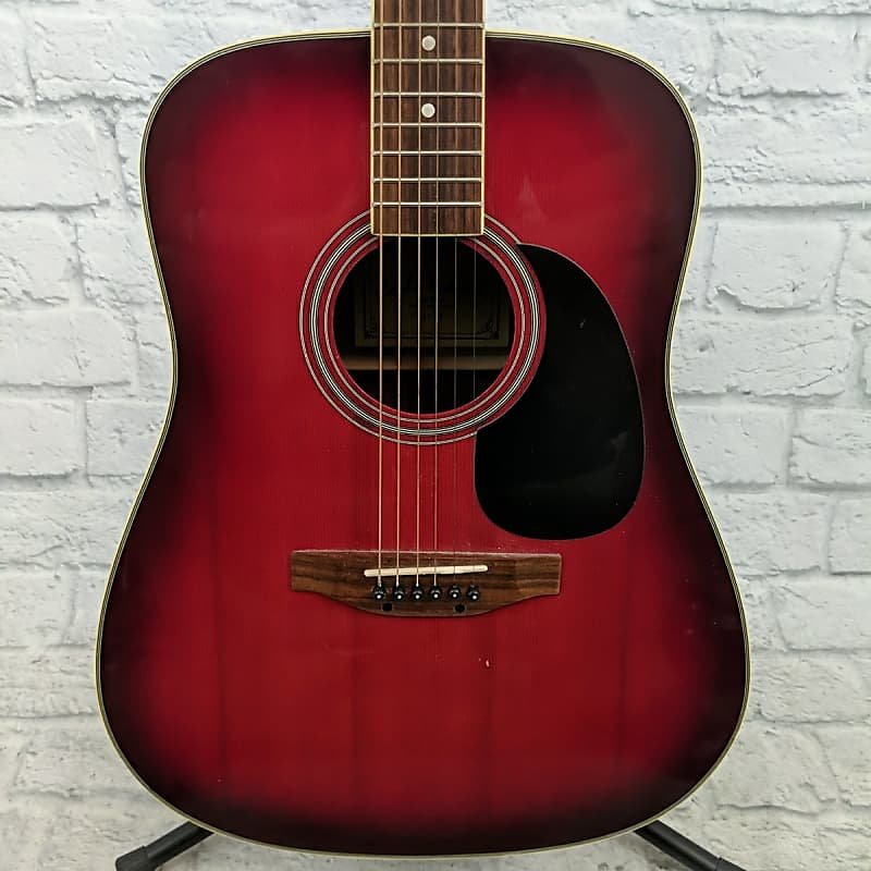 Carlo Robelli CW4102 Red Acoustic Guitar image 1