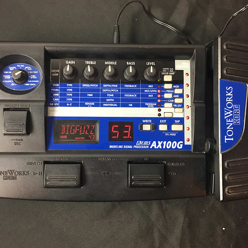 Toneworks AX100G 2000's Black and Blue Effects Pedal Reverb