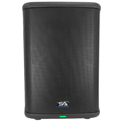 Seismic Connect - Powered 8 Inch Portable 2-Way Compact PA Speaker with Rechargeable Battery - All-In-One PA System image 2