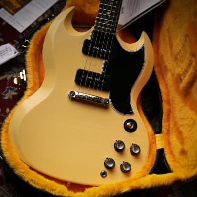 2021 Gibson Custom Shop Murphy Lab 1963 SG Special Reissue Ultra Light Aged Classic White image 5