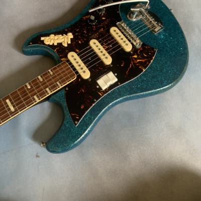 1960's Norma Blue Sparkle 3 Pickup Electric Guitar image 7