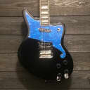D'Angelico Premier Bedford Black with Blue Pearl Pickguard Electric Guitar w/ Gigbag