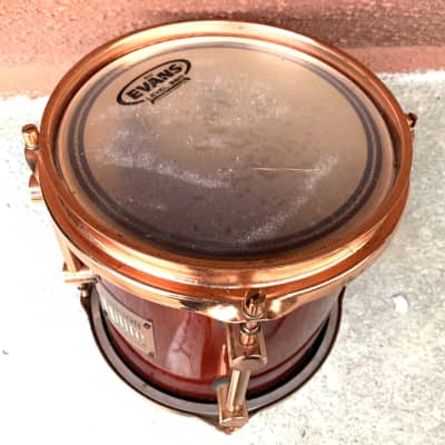Sonor Vintage Hilite Classic Copper series  1990 Red stain wood with copper hoops image 16