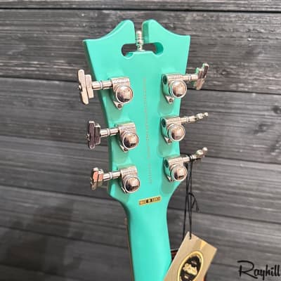 D'Angelico Deluxe SS LE Matte Surf Green Semi Hollow Body Electric Guitar Prototype image 16