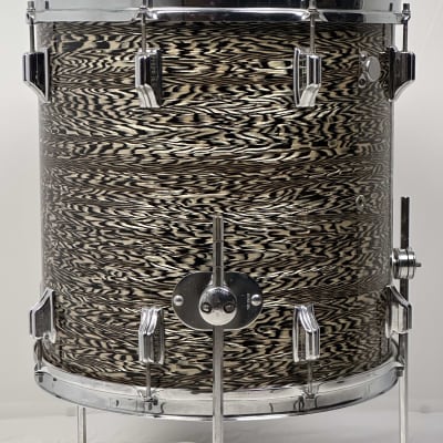 Rogers 20/12/16/5x14" 1960's Cleveland-Era Holiday Drum Set - Black Onyx image 16
