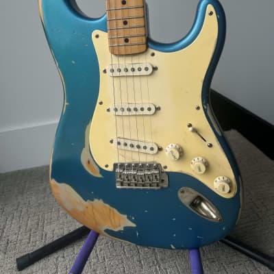 Fender American Vintage '57 Stratocaster 1990s - Relic Blue image 6