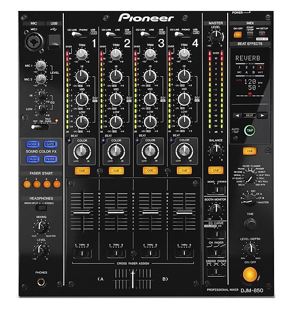 Pioneer DJM850 Performance DJ mixer with a new BEAT COLOR FX function DJM-850 image 1