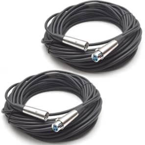 Seismic Audio SADMX50-2PK 3-Pin XLR DMX Lighting Cable - 50' (2-Pack)