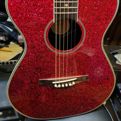 Daisy Rock SGS-DR6205 Deep Pink Sparkle Acoustic Guitar image 2