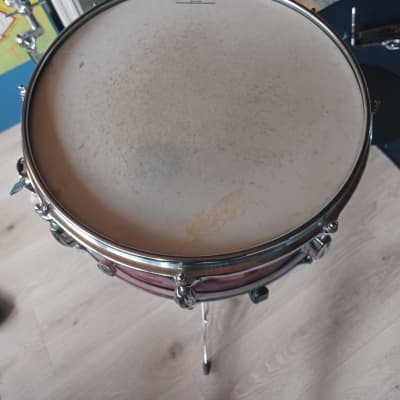 MIJ 14 x 5 red sparkle Snare drum 1960s image 3