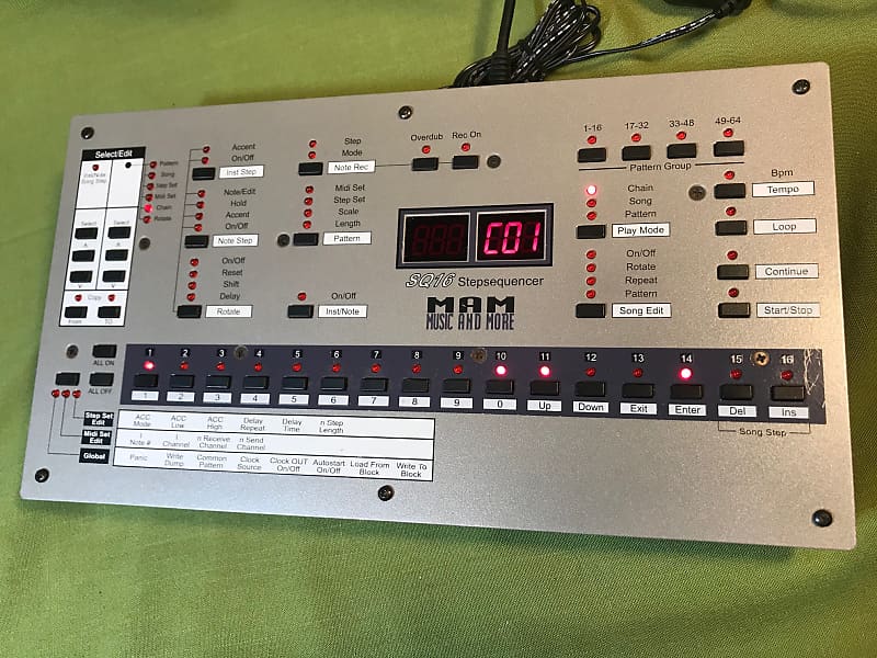 MAM SQ16 MIDI 16-track Step Sequencer 90s Music & More image 1