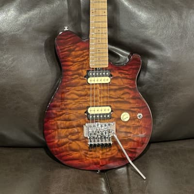 Ernie Ball Music Man Axis 2023-Roasted Amber Quilt Top image 9
