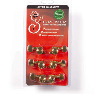 Grover 505G Mini Roto-Grip Locking Rotomatic Tuners 3+3, Gold Finish image 2