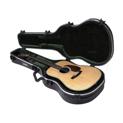 SKB Cases Acoustic Dreadnought Deluxe and 12-String Guitars Hardshell Case with Contoured Arched Lid, TSA Latch, Over-Molded Handle, and EPS Foam Interior image 5