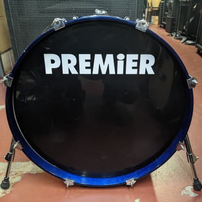 1990s Premier Made in England XPK Birch Shell Sapphire Blue 16 x 22" Bass Drum - Looks /Sounds Great image 8