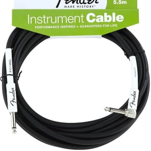 Fender Performance Series Instrument Cable, 18.6', Angled, Black 2016