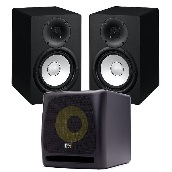 Yamaha HS7 Black Monitors (Pair) + KRK10S Subwoofer Combo Reverb UK