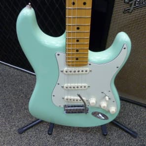 2013 Fender American Deluxe Stratocaster V Neck  Surf Green image 2