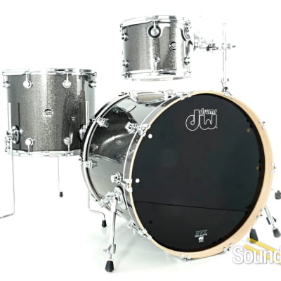 DW 3pc Performance Series Drum Set Pewter Sparkle 12/16/22 image 1