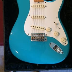 2005 Fender Custom Shop Limited Edition 1956 Relic Stratocaster in Taos Turquoise 7 lbs. 3 oz. image 1