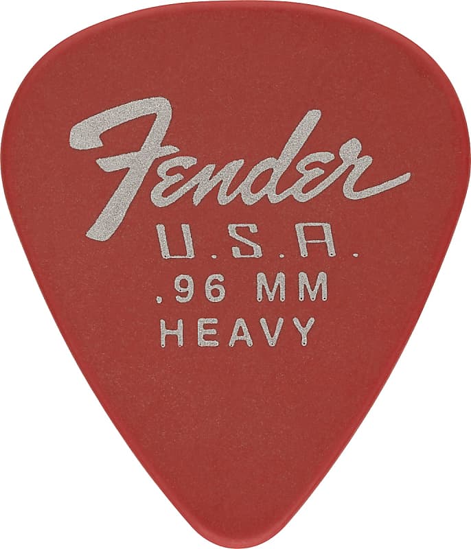 Fender - Dura-Tone 351 Shape, .96, Fiesta Red, 12-Pack Guitar Picks image 1
