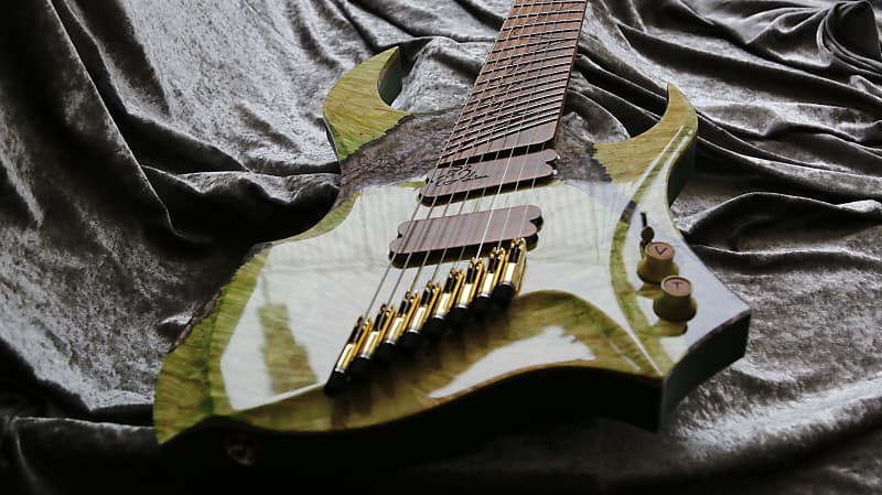 GB Liuteria Boutique guitar Sephiroth 8 string fanned image 1
