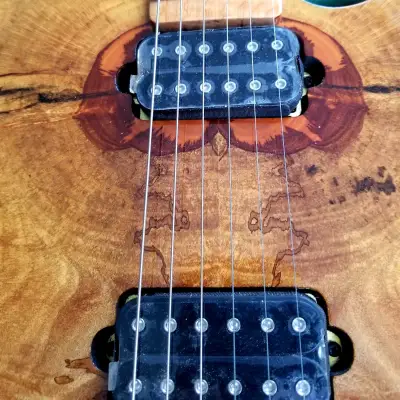 SJ Custom Guitars  Telecaster quilted mango top, one piece mahogany back, gotoh tuners, quantum pickups image 5
