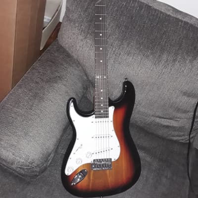 Glarry GST left handed guitar with upgrades 2022 - Sunburst image 1