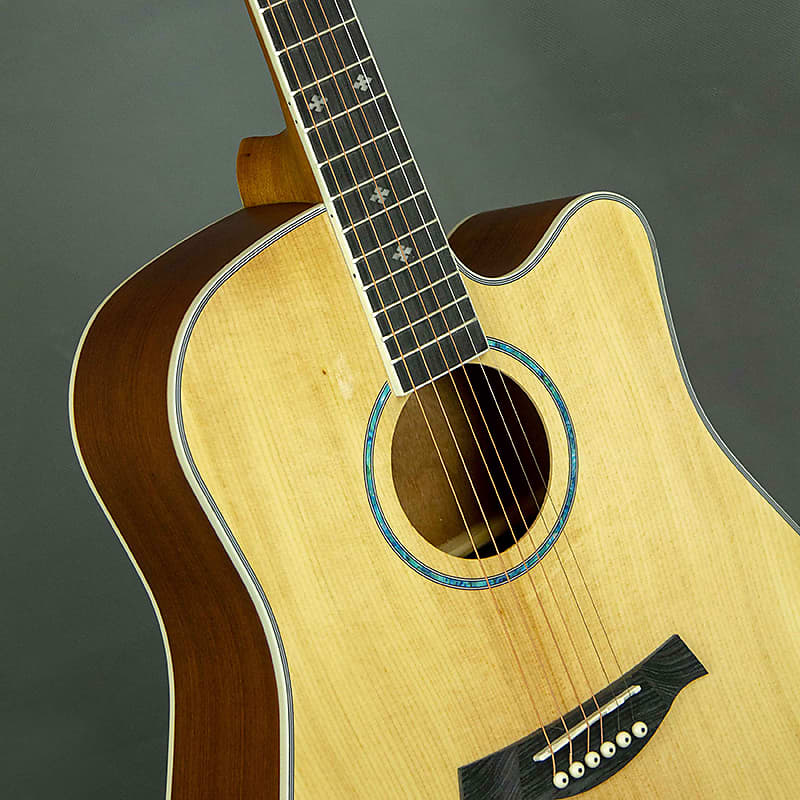 Acoustic Guitar 41 Inches Cutaway Design Soft Sound acoustic Reverb