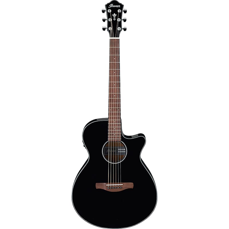 Ibanez AEG50BK Acoustic Electric Guitar, Black High Gloss image 1
