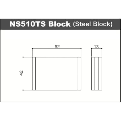 Gotoh NS510TS-FE2 Non-locking Tremolo Bridge Steel Block NARROW Spacing - COSMO BLACK image 3