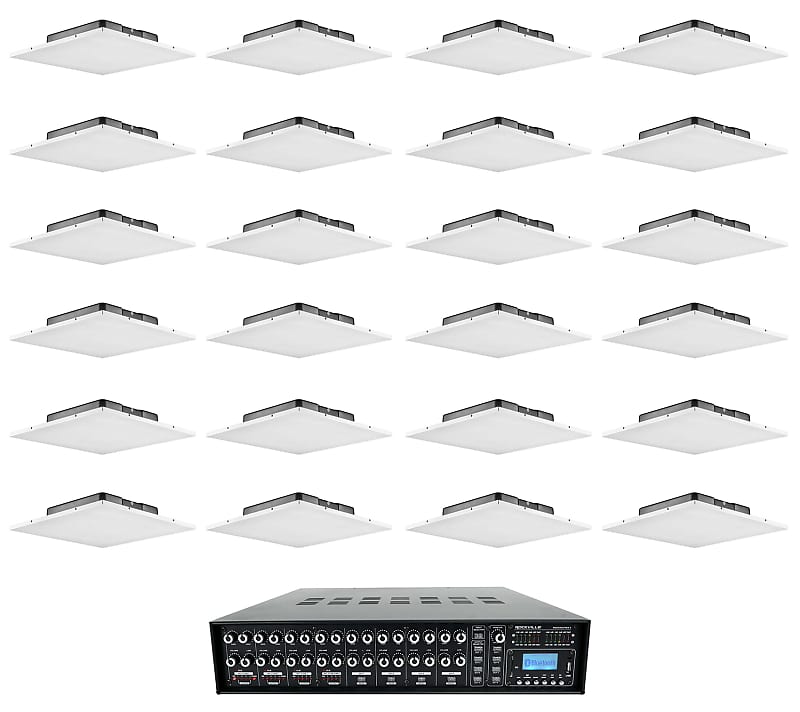 JBL Commercial Audio Package w/ 4-Zone Multi Room Amp+(24) Drop-Ceiling Speakers  			