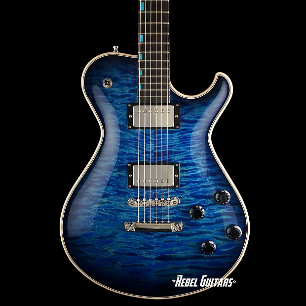 Knaggs Guitars Steve Stevens SSC in Ocean Blue Burst with Tier 1 Top plus Signed Raygun & Backplate image 1