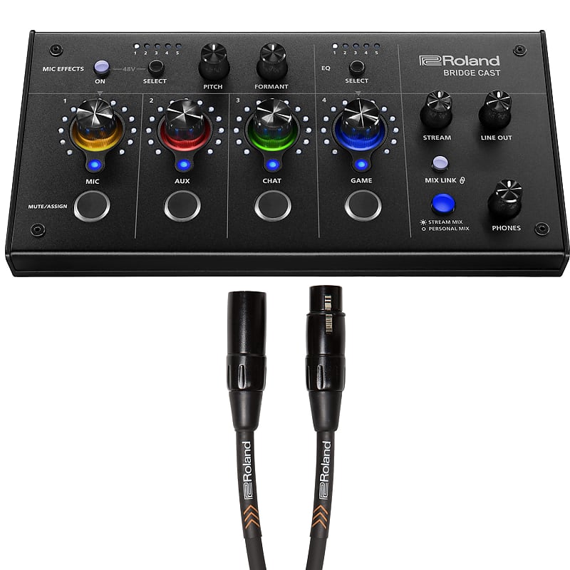 Roland Bridge Cast Dual Bus Audio-Streaming Gaming Mixer w/ Cable