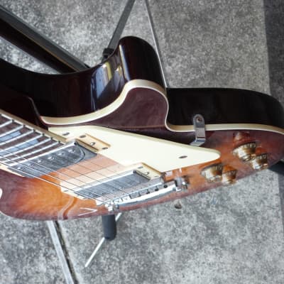 Gamma Single cutaway style guitar Japan 1970's 1970's cherry sunburst image 5